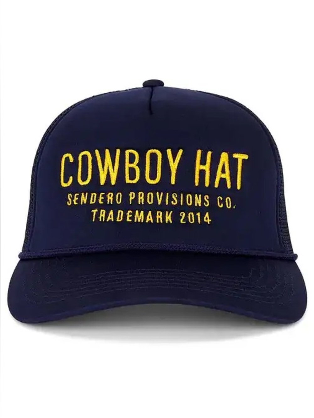 NWT Sendero Provisions Co. X Free People Cowboy Hat Navy/Gold Adult trucker hat